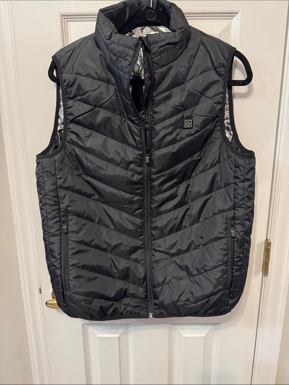 Heated Quilted Puffer Vest in Black